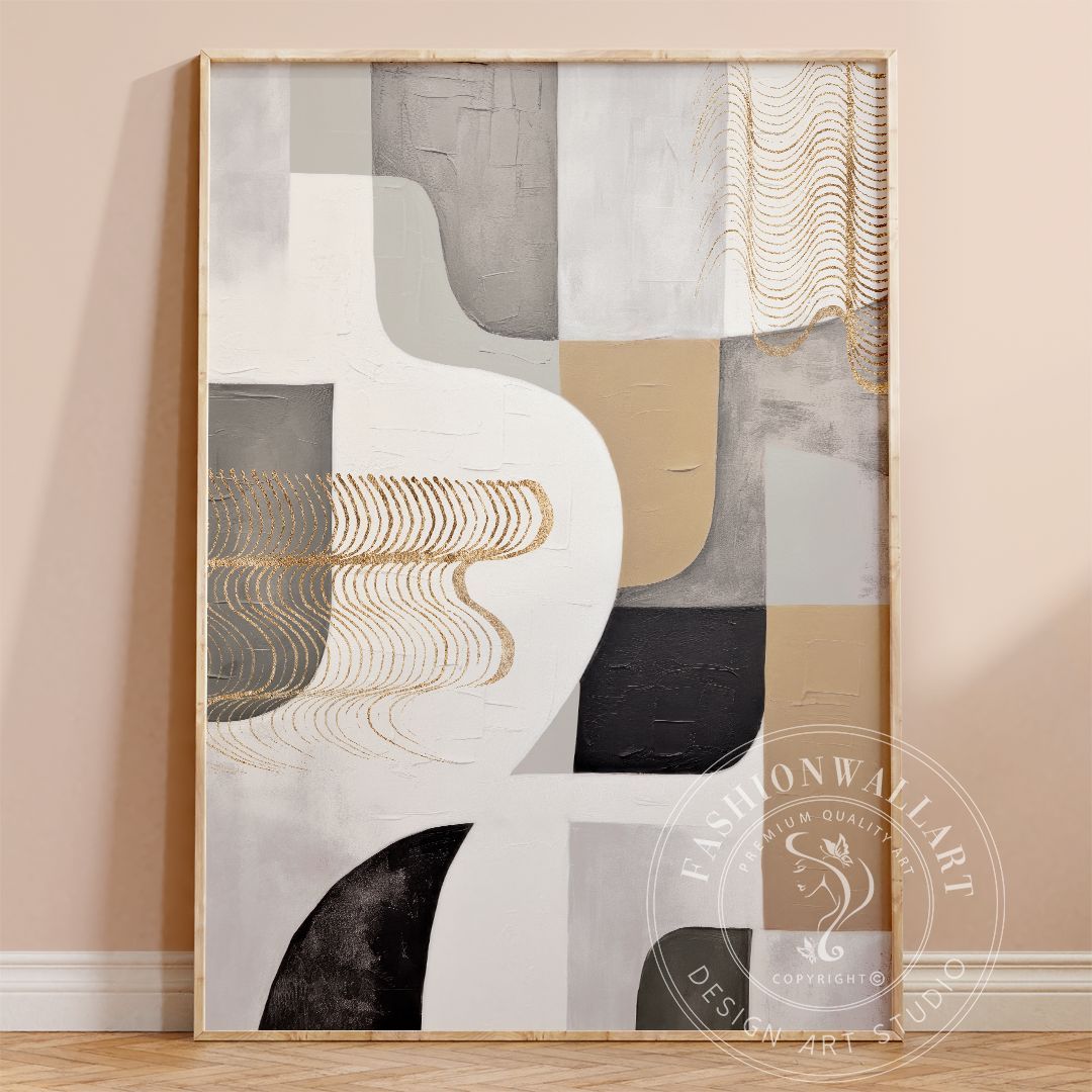 専用** A1 インテリアポスター モダンアート 抽象画 シルバー B2