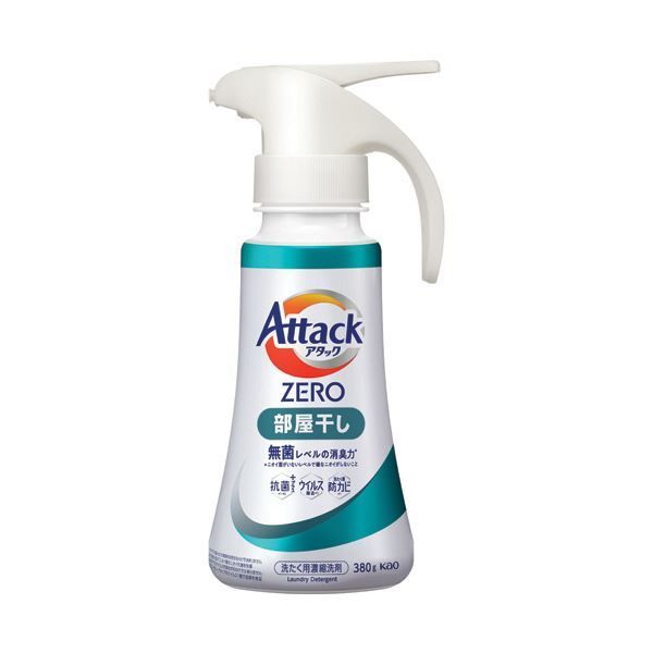 まとめ 花王アタックZERO 部屋干し用 本体 ワンハンドタイプ 380g 1個 ×10セット