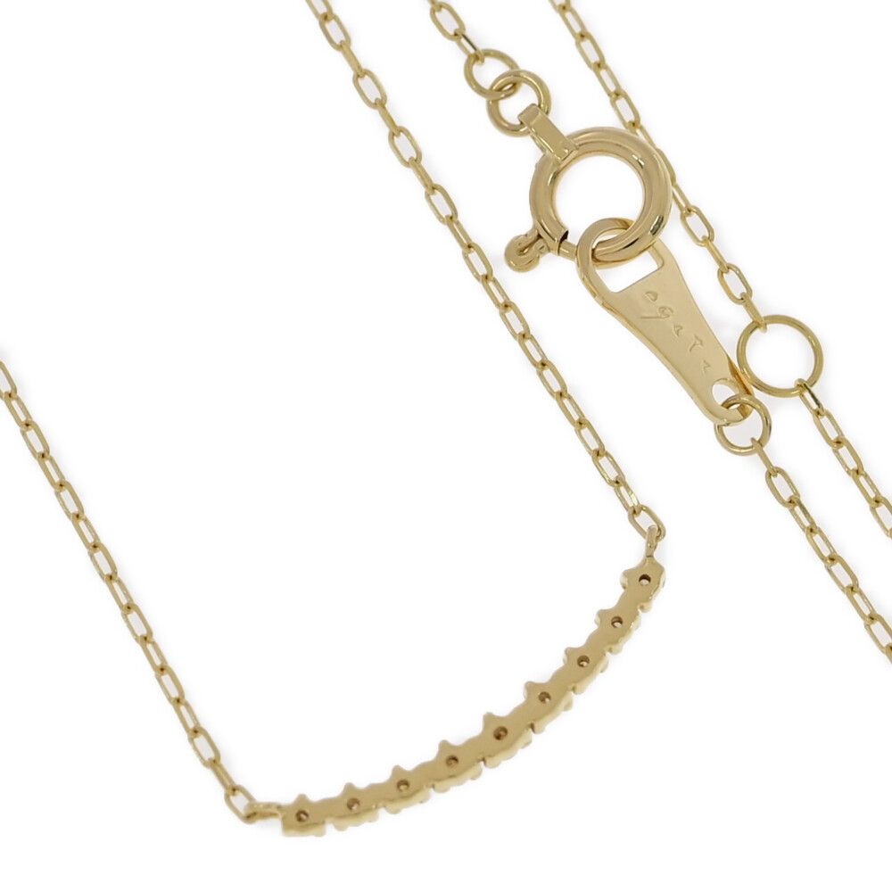 agete アガット 9P・ダイヤモンド ネックレス/K18YG/750-1g/0.05ct