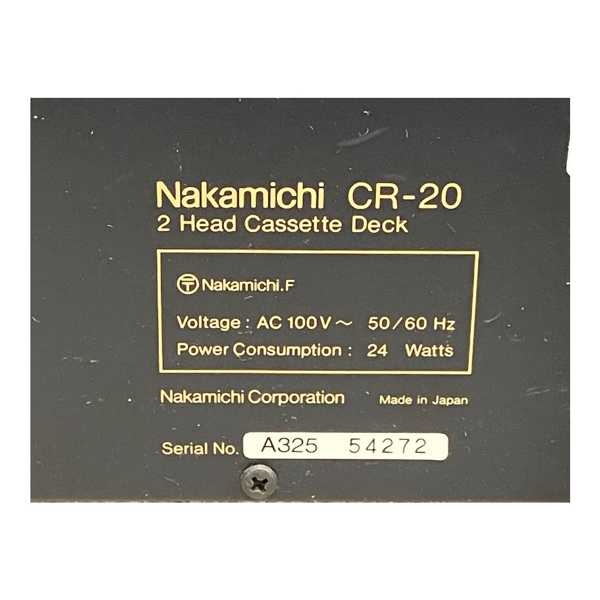 Nakamichi ナカミチ CR-20 カセットデッキ オーディオ 音響機器