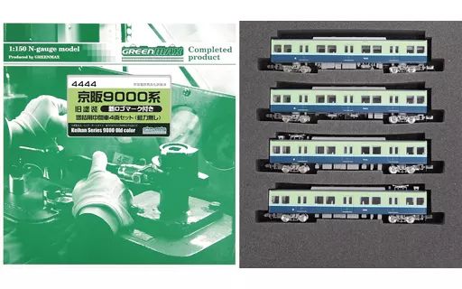 鉄道模型　[箱・付属品欠品] 1/150 京阪 9000系 旧塗装 新ロゴマーク付き 増結用中間車4両セット 動力無し [4444] 中古】鉄道模型 1/150 京阪 9000系 旧塗装 新ロゴマーク付き