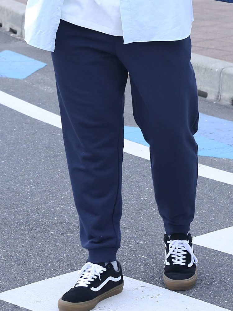 スウェットパンツ 大きいサイズ メンズ 裏毛 無地 ロングパンツ 部屋着 快適 ダークグレー ブラック ネイビー 3L-10L相当 B＆T CLUB ネイビー