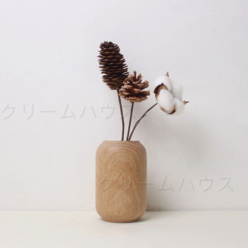 新しい未使用 フラワーベース 木製 ドライフラワーベース ドライ