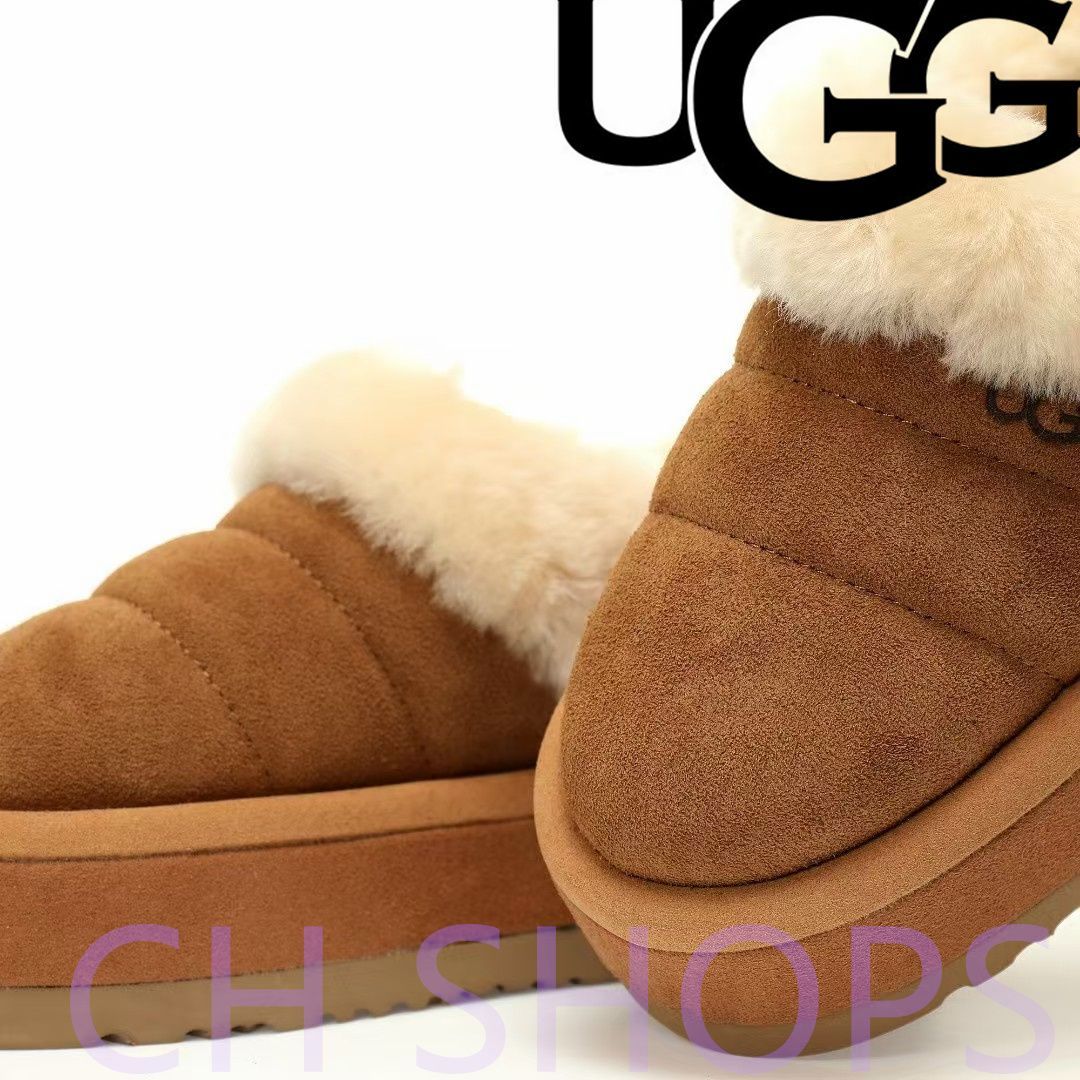 【 新品未使用 】 UGG アグ ブーツ ムートンブーツ レディース靴タズリータ ウィメンズ シューズ ショートブーツ 革靴 スウェード 厚底  シープスキン カジュアルスタイル タウンユース デイリーユース AW 秋冬 UW TAZZLITA 1146390