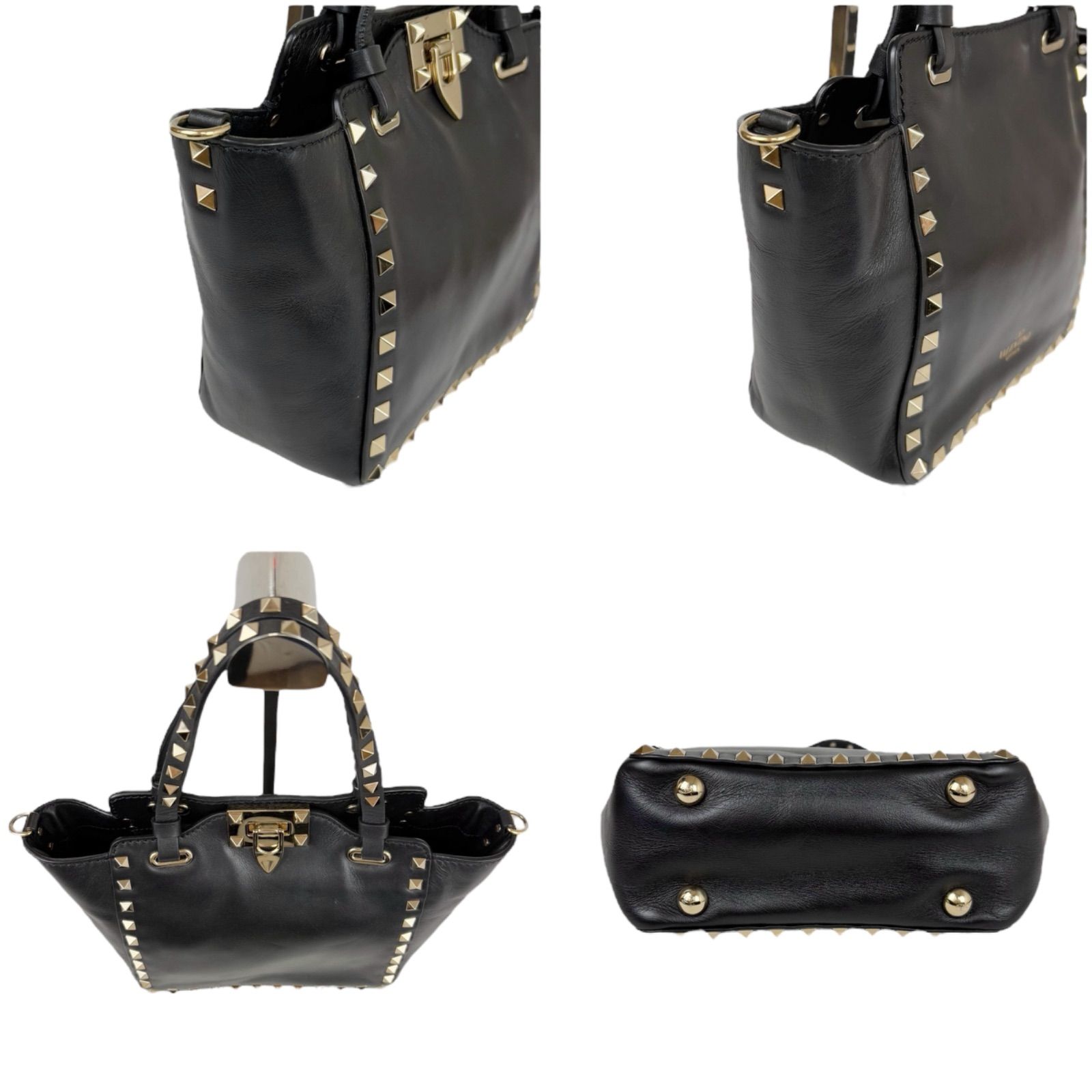 VALENTINO ヴァレンティノ ロックスタッズ 2WAY ミニトートバッグ 