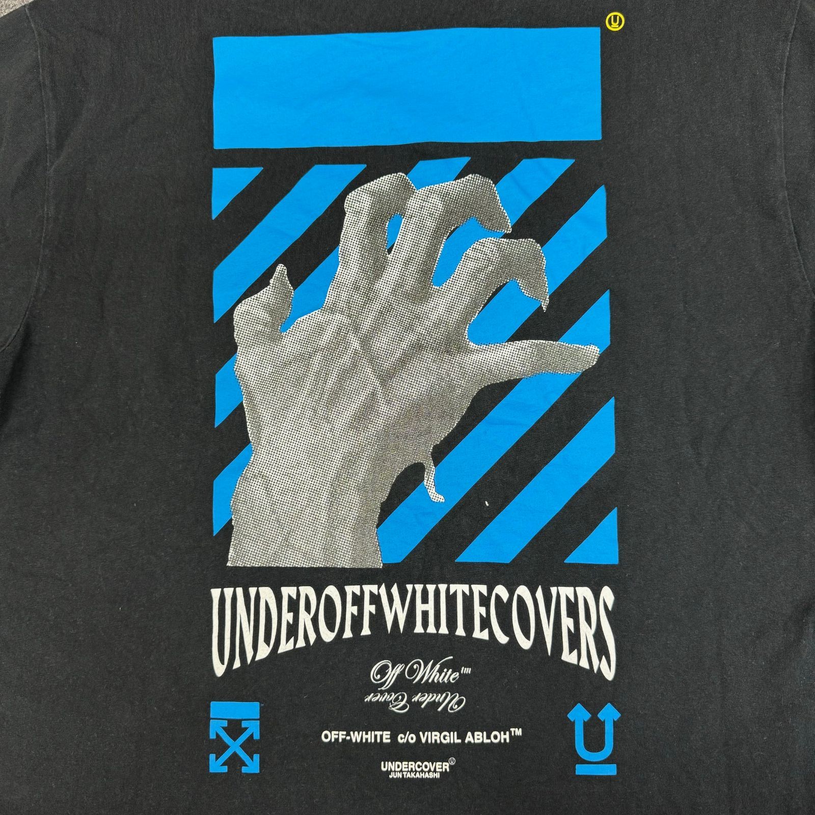 OFF-WHITE × UNDERCOVER 19AW HAND DART S/S T-SHIRT ハンドダートTシャツ カットソー オフホワイト  アンダーカバー コラボ OMAA061G19877011 ブラック S 64584A5 - メルカリ