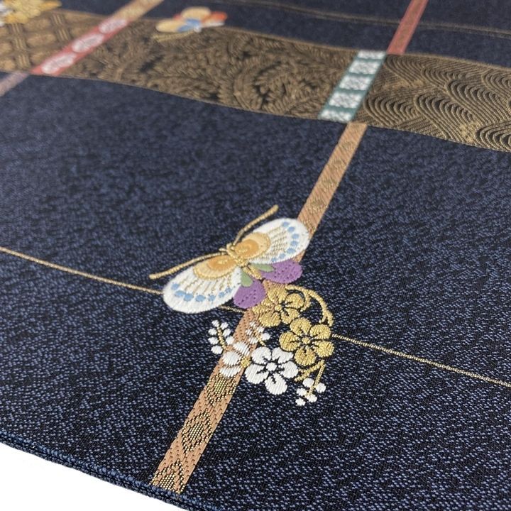 新品　未仕立て品　袋帯　ながしま謹製　献上彩美文　六通　西陣　正絹　長嶋成織物 新品 未仕立て品 袋帯 ながしま謹製 献上彩美文 六通 西陣 正絹