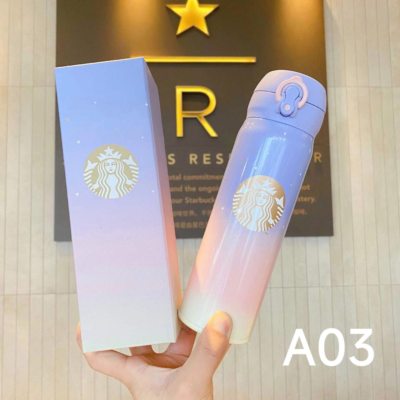 【NEW入荷!】スターバックス starbucks 水筒 魔法瓶 保冷保温 魔法瓶直飲み ステンレスボトル クラシック ブラック ピンク ホワイト 水筒 500ml 男女兼用 軽量構造 xh