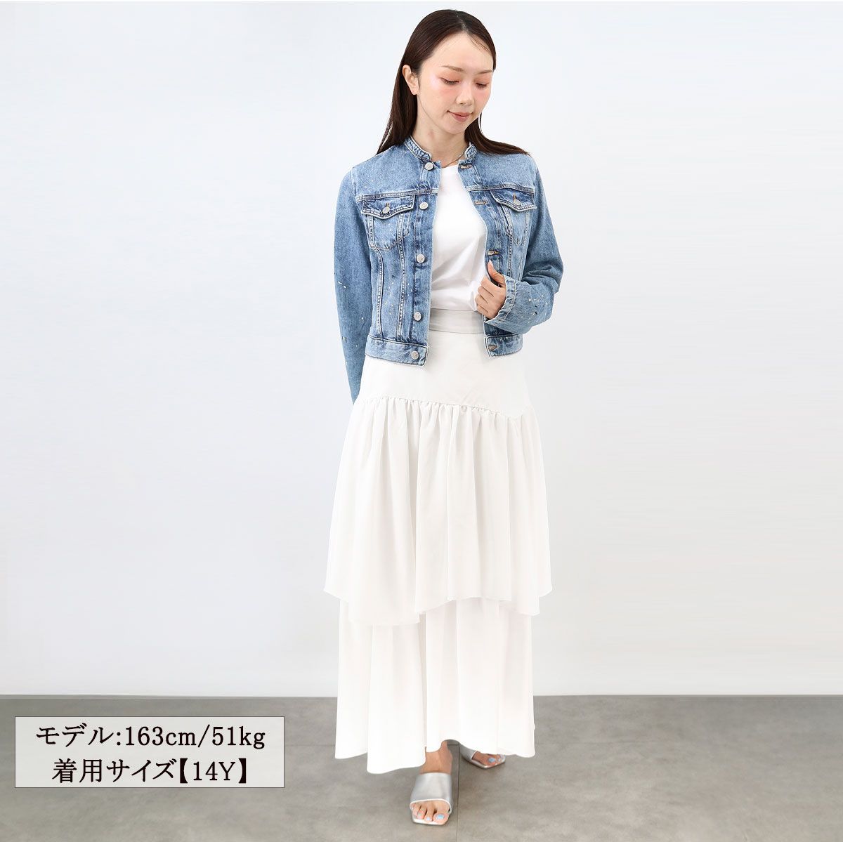 MM 6 Maison Margiela KIDS エムエムシックス メゾンマルジェラ キッズ 大人もOK デニムジャケット M 60726 レディース ガールズ Gジャン 長袖 ノー ブランド