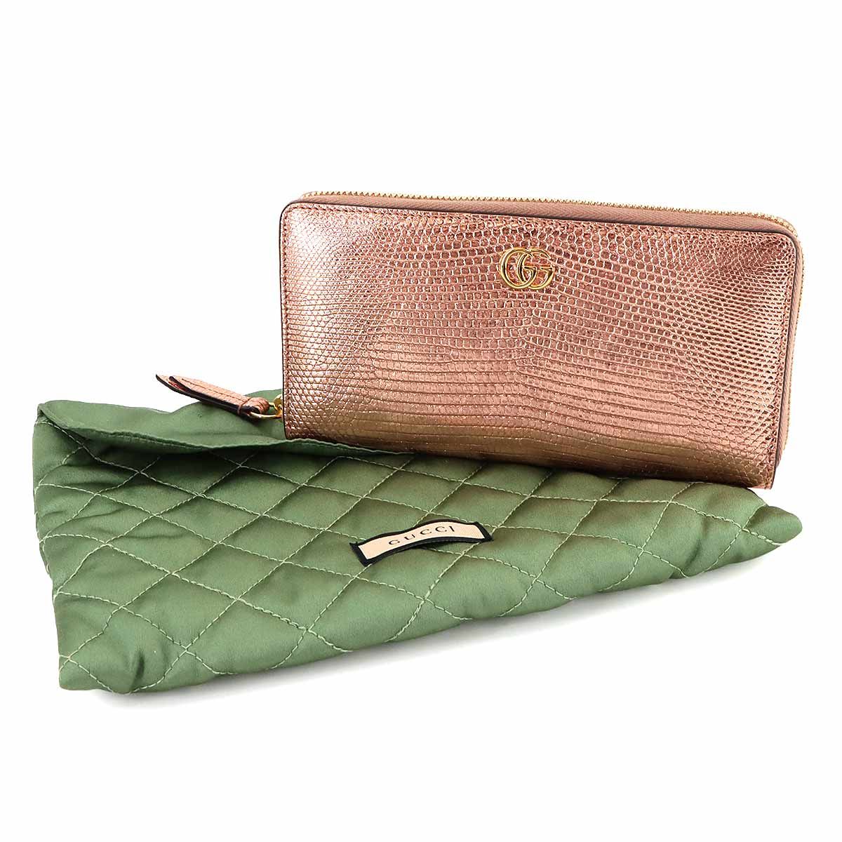 未使用 展示品 グッチ GUCCI GG マーモント ラウンドファスナー 長財布