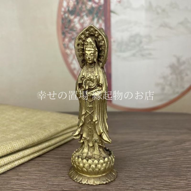 仏像 三面観音 仏堂供養観音三聖仏像 鎮宅 辟邪 開運 風水 招財 工芸品 置物 観音菩薩像 三面観音 仏像 置物 風水 蓮華台 阿弥陀仏 西方三聖
