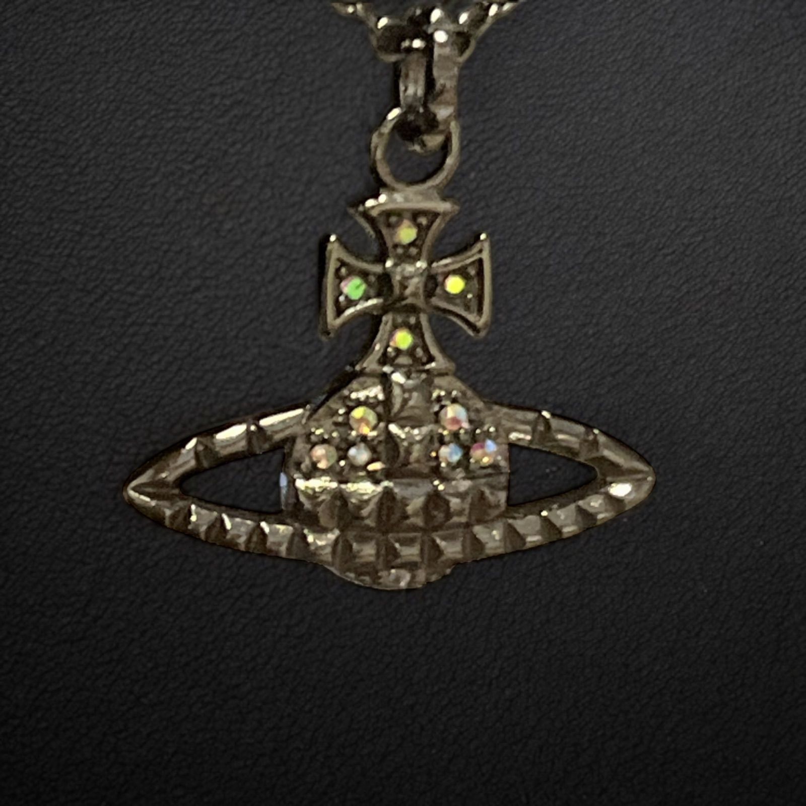 Vivienne Westwood バスレリーフ ネックレス ガンメタ