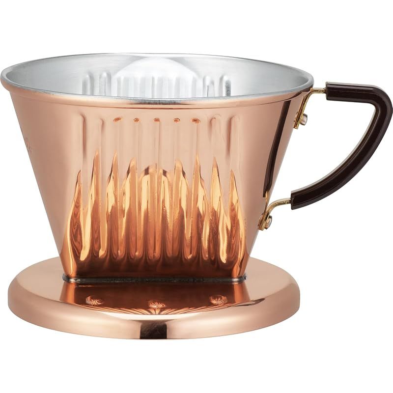 カリタ Kalita 熱伝導率が高い 銅製 コーヒー ドリッパー 2~4人用 Cu102 日本製 ドリップ 器具 05153 二人用 四人用 2杯用 4杯用 おしゃれ キャンプ アウトドア 喫茶店 アンティーク 結婚 祝い プレゼント 誕生日 女性 男性 0