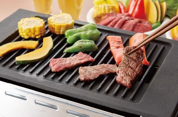 中古厨房 山岡金属 LPガス 焼肉コンロ5台セット Y-18C 焼肉ロースター 380×220×120 /22M0716Z