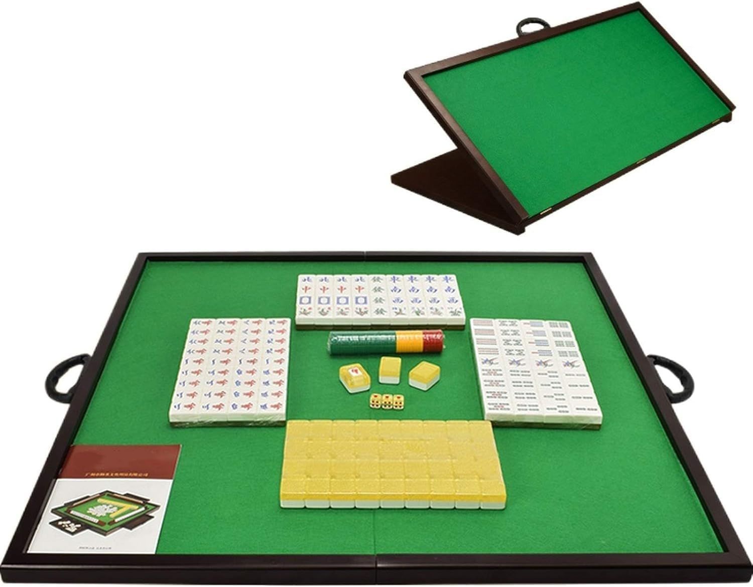 麻雀デスクトップ 軽量マージャン台 木製 ポーカーテーブル 手打ち麻雀卓 アウトドアテーブル 折りたたみ式マージャン卓 80 x 80×2.5 cm