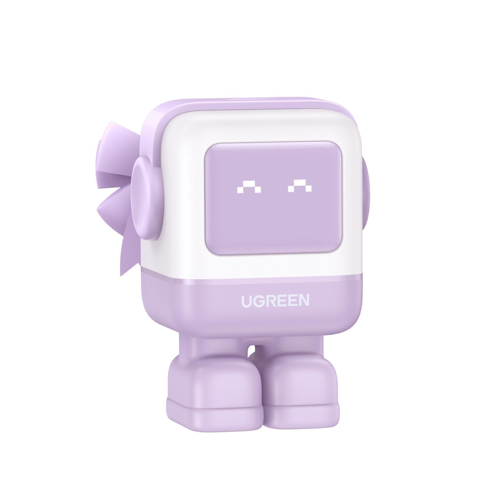 UGREEN Nexode RG 30W PD 充電器 ロボット型 USB-C 【表情で充電状況がわかる・着脱可能なマグネット式ブーツ・リボン付き】 GaNFast採用 PD/PPS/QC4+規格対応 PSE技術基準適合 iPhone 15-8シリーズ、Gal