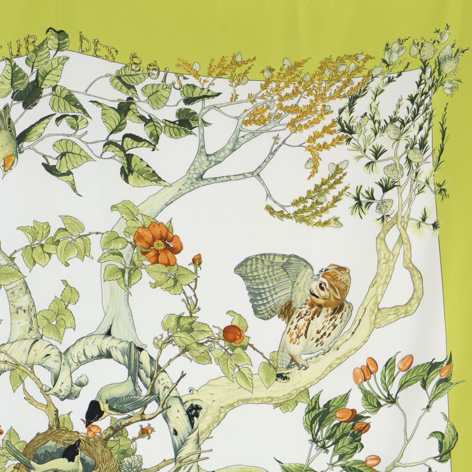 HERMES エルメス 【美品】AU COEUR DES BOIS 森の中で シルク