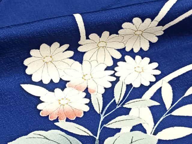 平和屋着物○訪問着 作家物 鏡裏扇面花鳥文 暈し染め