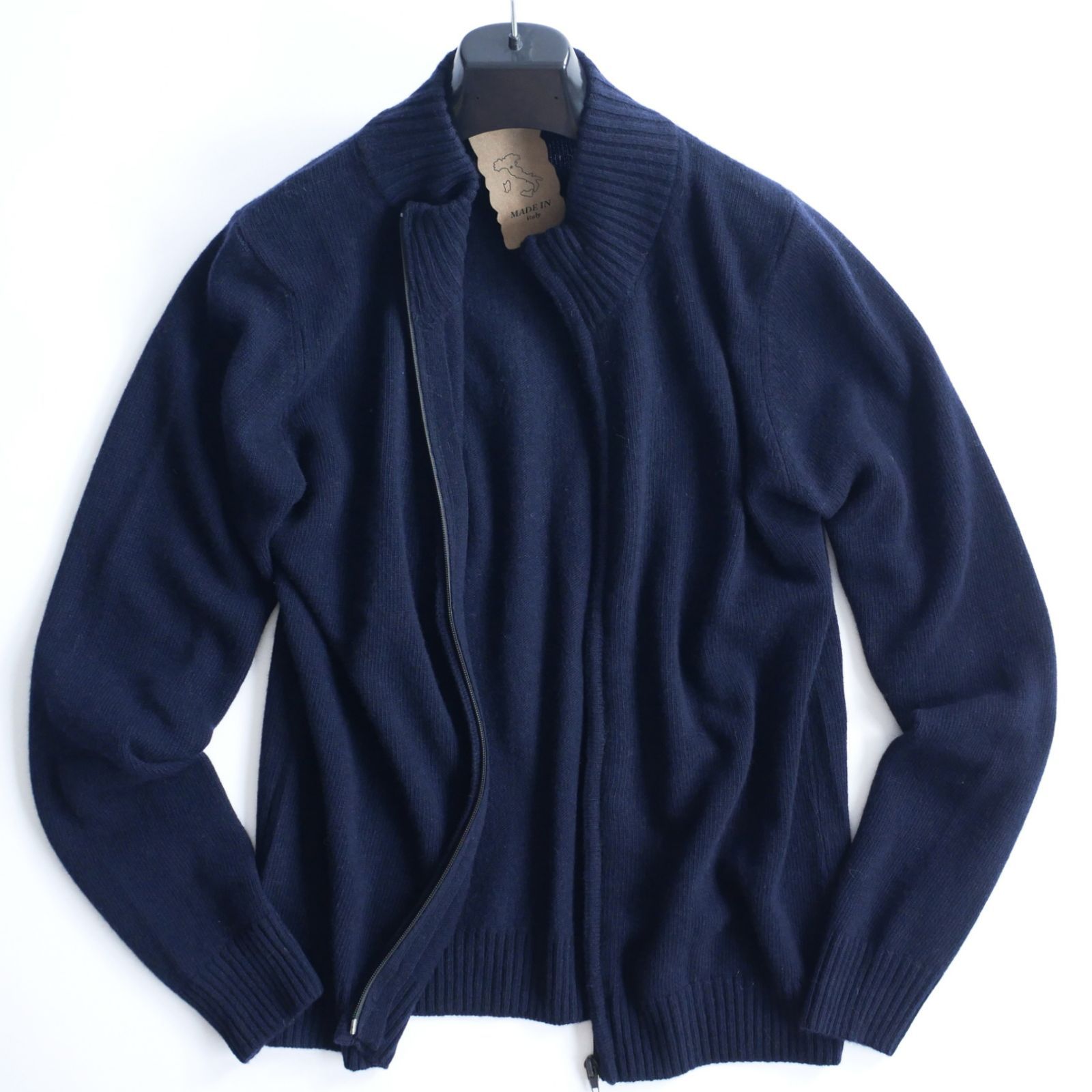 メイドインイタリー●25-26秋冬●ラグジュアリーカシミヤニットブルゾン●メンズ