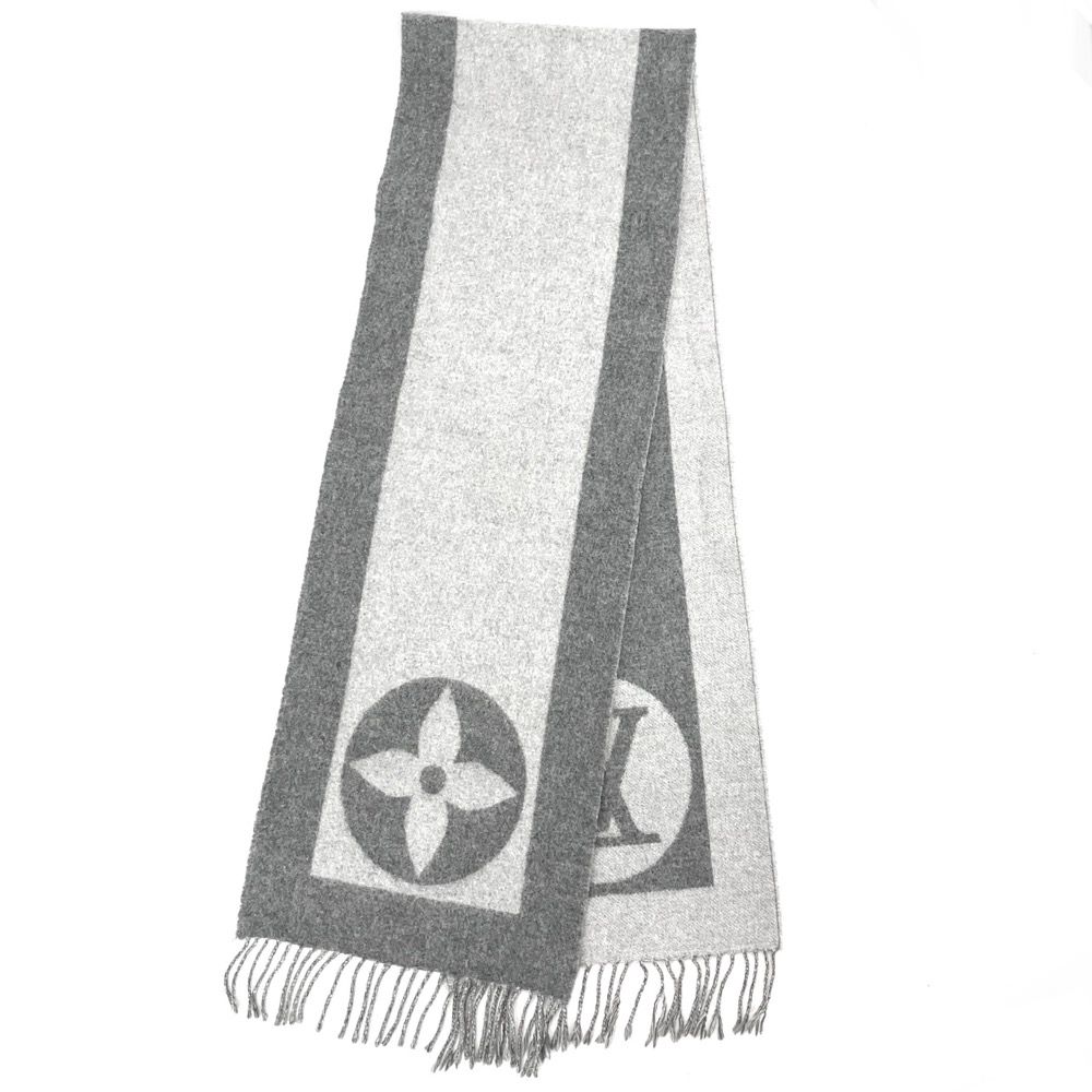 LOUIS VUITTON ルイヴィトン マフラー メンズ グレー ルイヴィトン