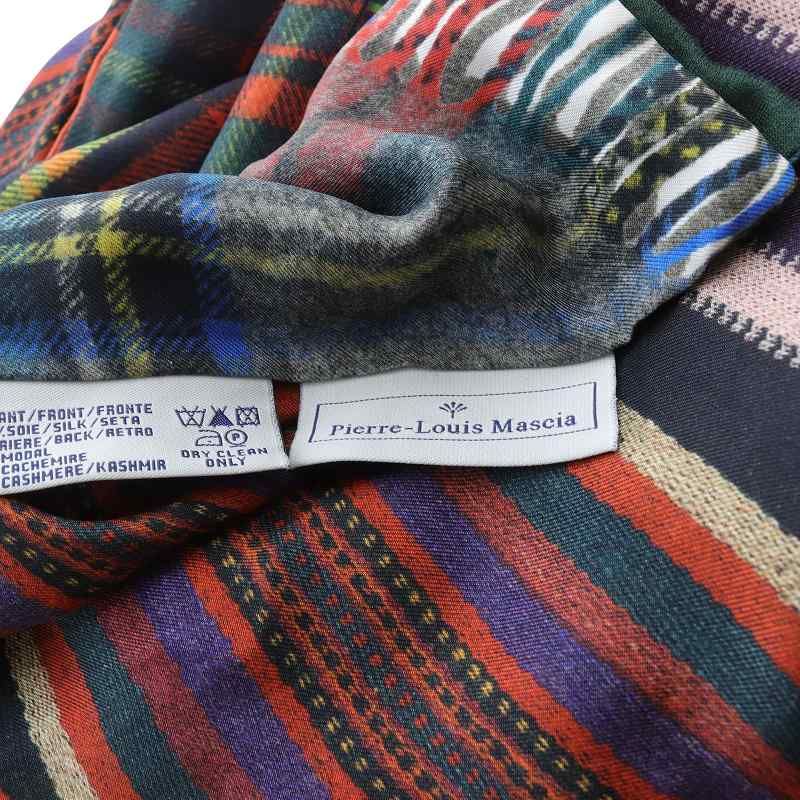 ★美品★ イタリア製　ピエールルイマシア　シルク　カシミヤ　大判ストール Pierre-Louis Mascia(ピエール・ルイ・マシア)のシルクストール