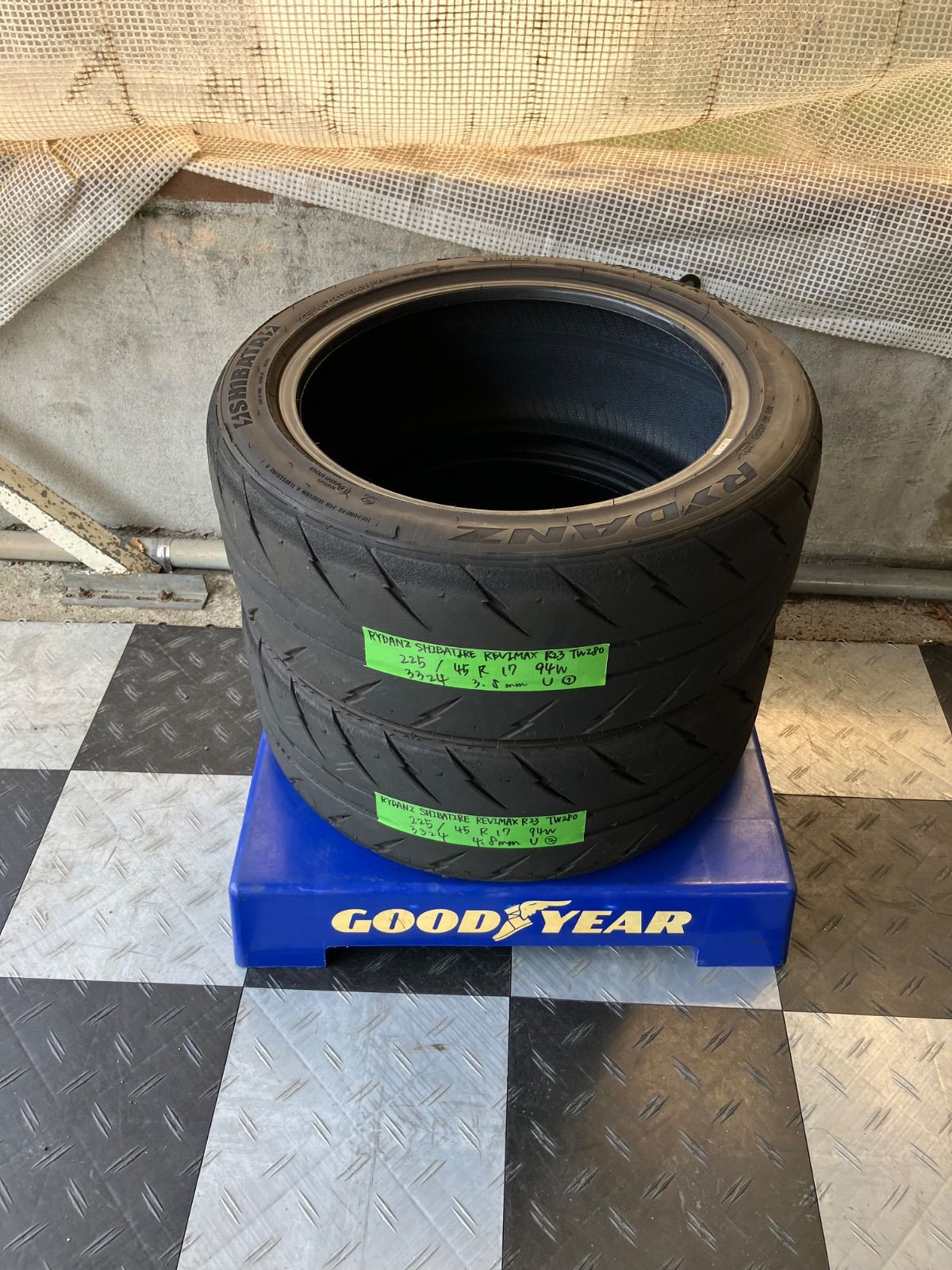 み 225 45R17 94W 製 RYDANZ SHIBATIRE REVIMAX R23 TW280 シバタイヤ タイヤ2本