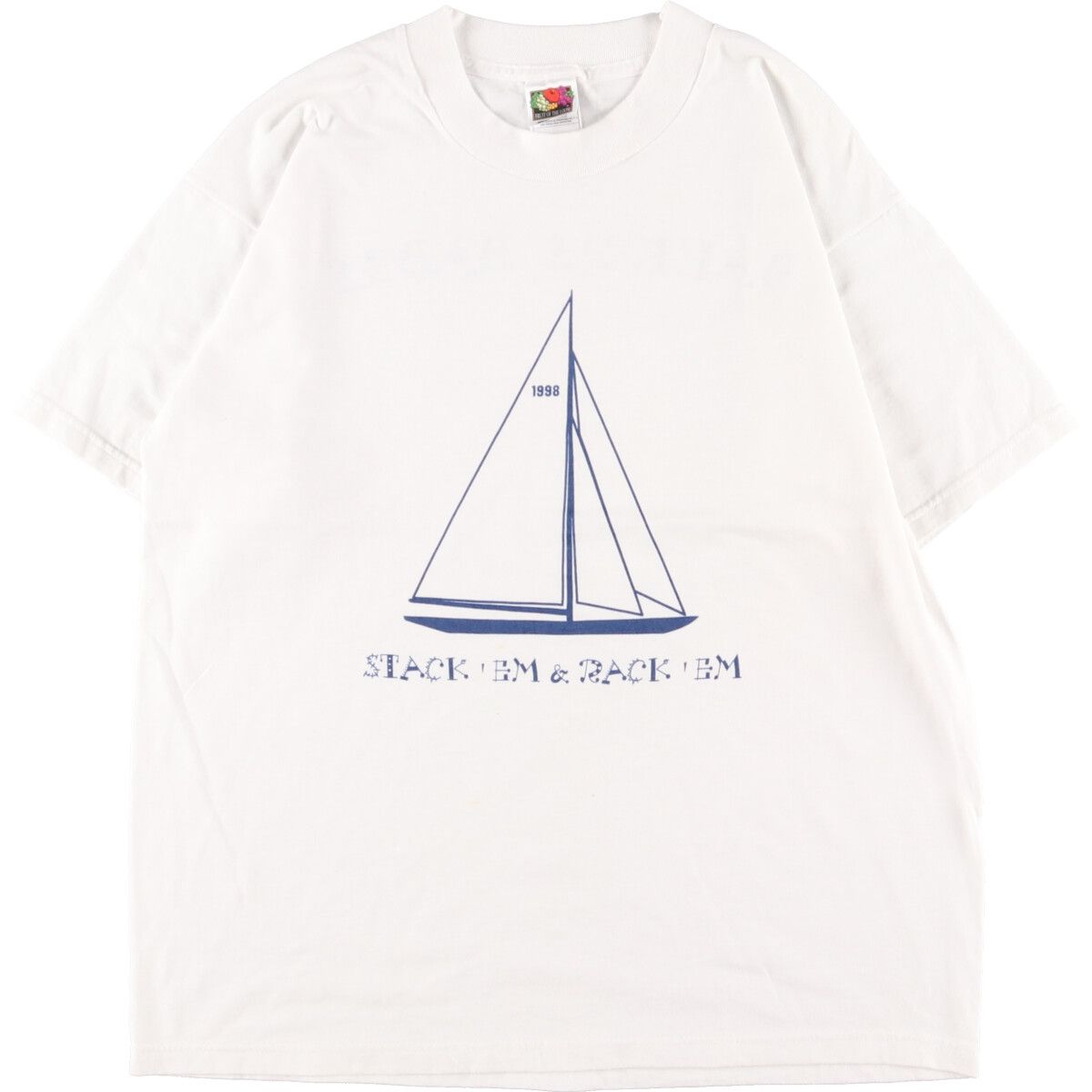 90年代 フルーツオブザルーム FRUIT OF THE LOOM 両面プリント プリントTシャツ カナダ製 メンズL ヴィンテージ /eaa340502