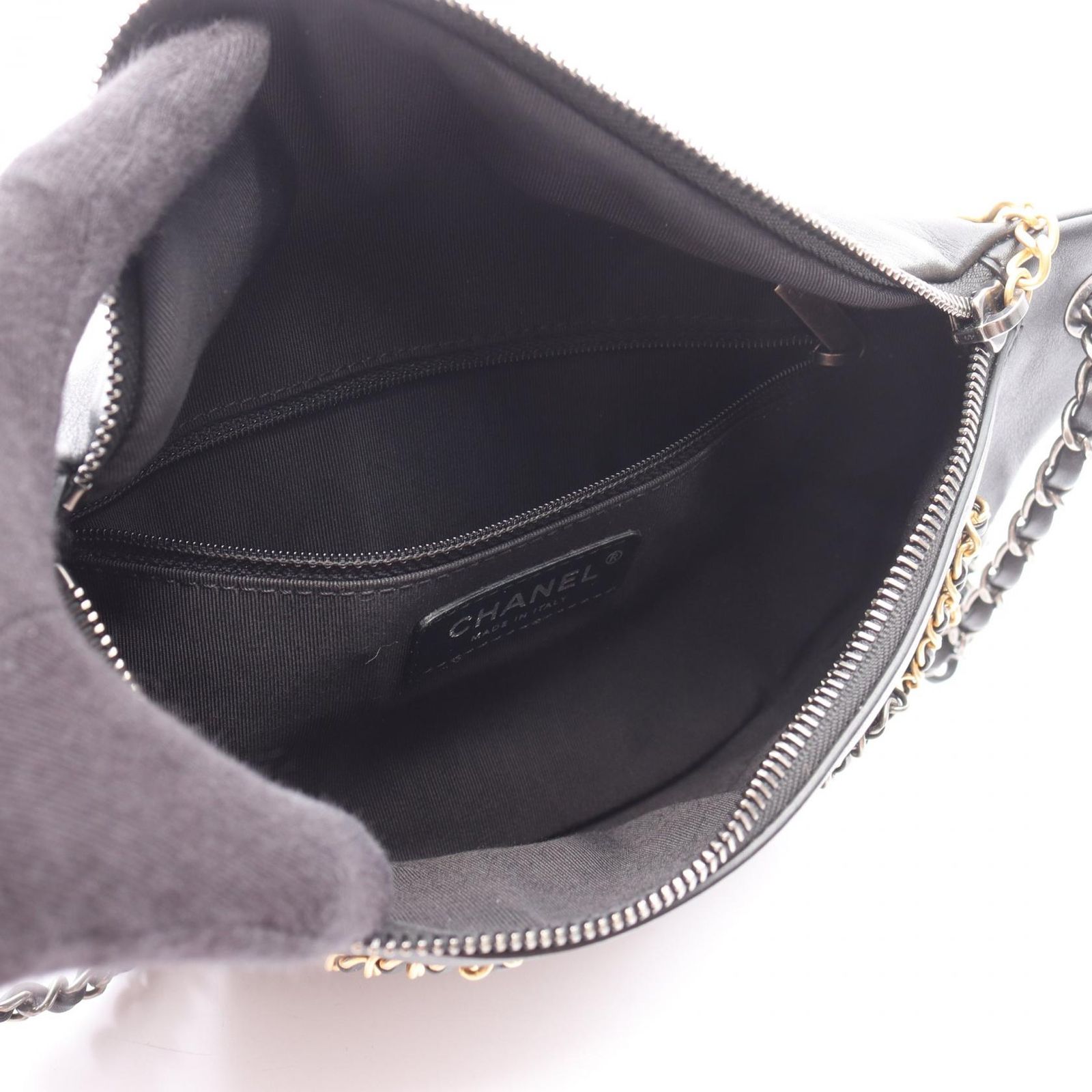 シャネル CHANEL ウエストバッグ ココマーク AS1783 ブラック レザー chanelロゴ ベルトバッグ レディース Used A