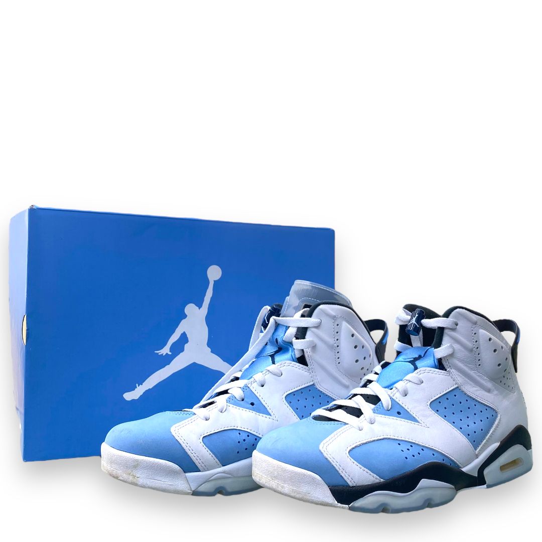 27.5cm NIKE AIR JORDAN 6 RETRO UNC スニーカー ライトブルー - メルカリ