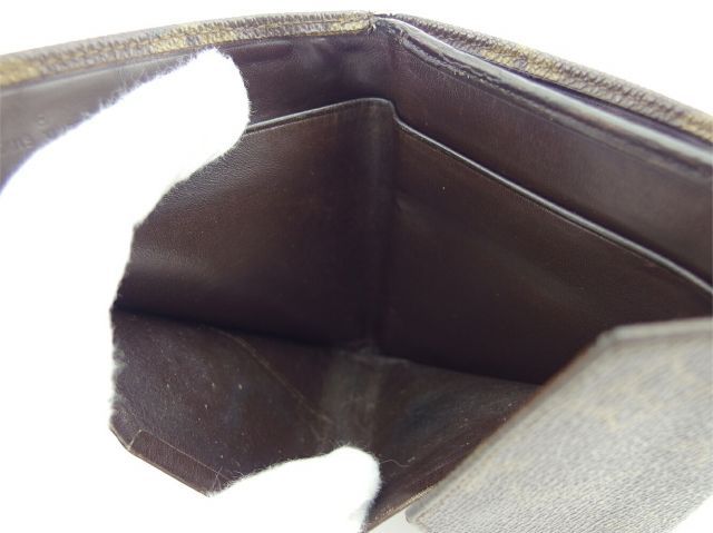 ルイ ヴィトン Wホック 財布 小銭入れ レディース メンズ モノグラム ダークブラウン PVC×レザー LOUIS VUITTON c4356d 