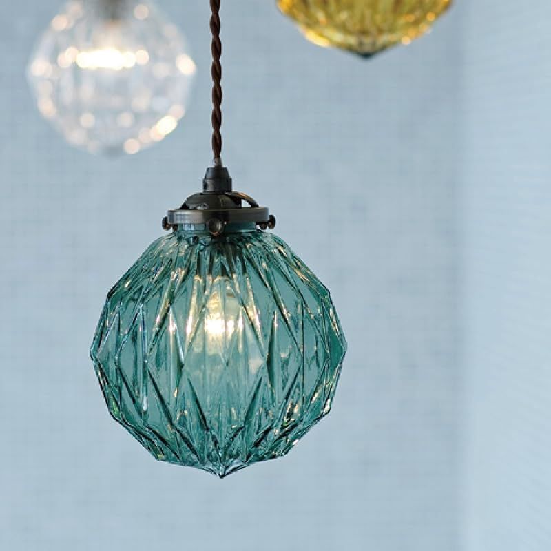 インターフォルム ペンダントライト LT-3803BL ベリル LED電球付 ブルー ガラス 北欧 シンプル アンティーク インターフォルム ペンダントライト LT-3803BL ベリル LED電球付