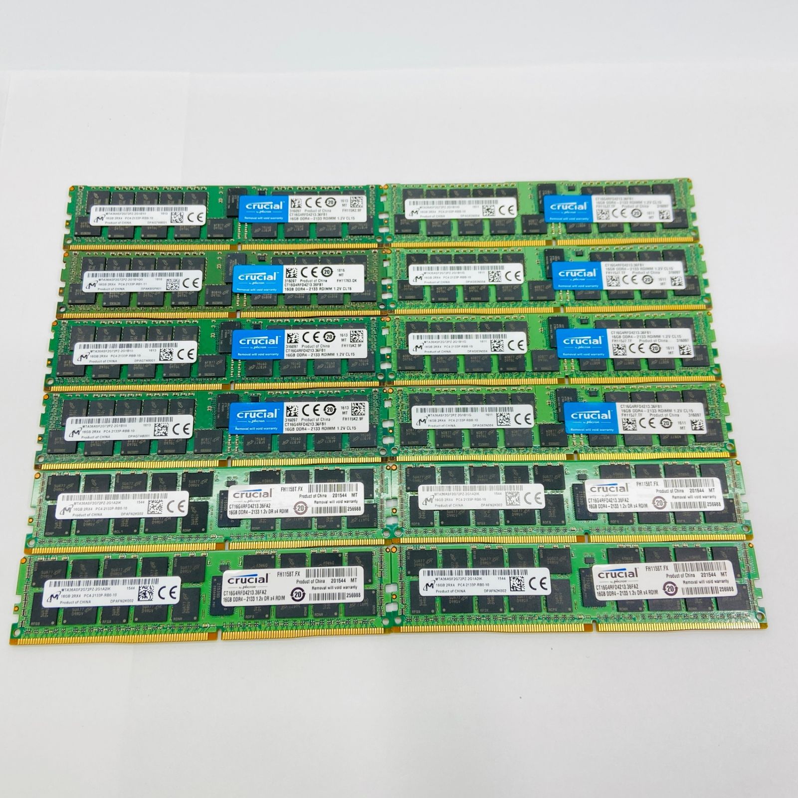 Crucial DDR4-2133 16GB 12枚セット サーバー用メモリ C4544-C