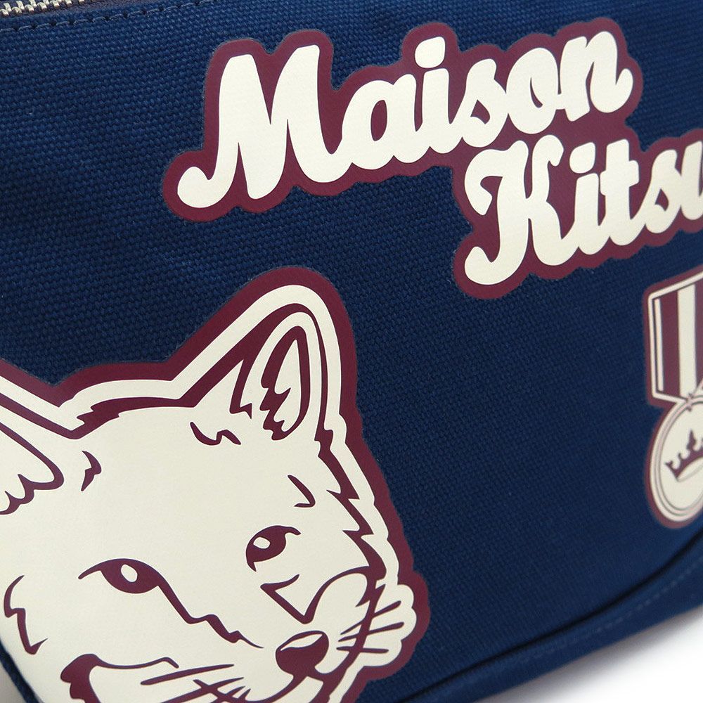 メゾンキツネ ポーチ LW05302WW0083 P476 バーシティ パッチズ  