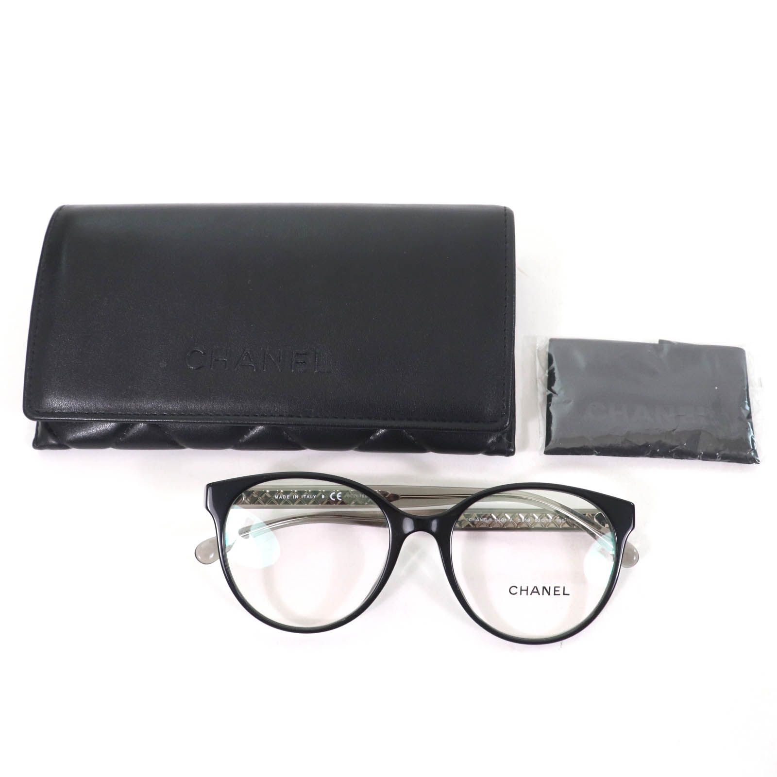 シャネル メガネ 3401-A 美品☆CHANEL シャネル 3401-A ココマーク メガネ 眼鏡 アイ