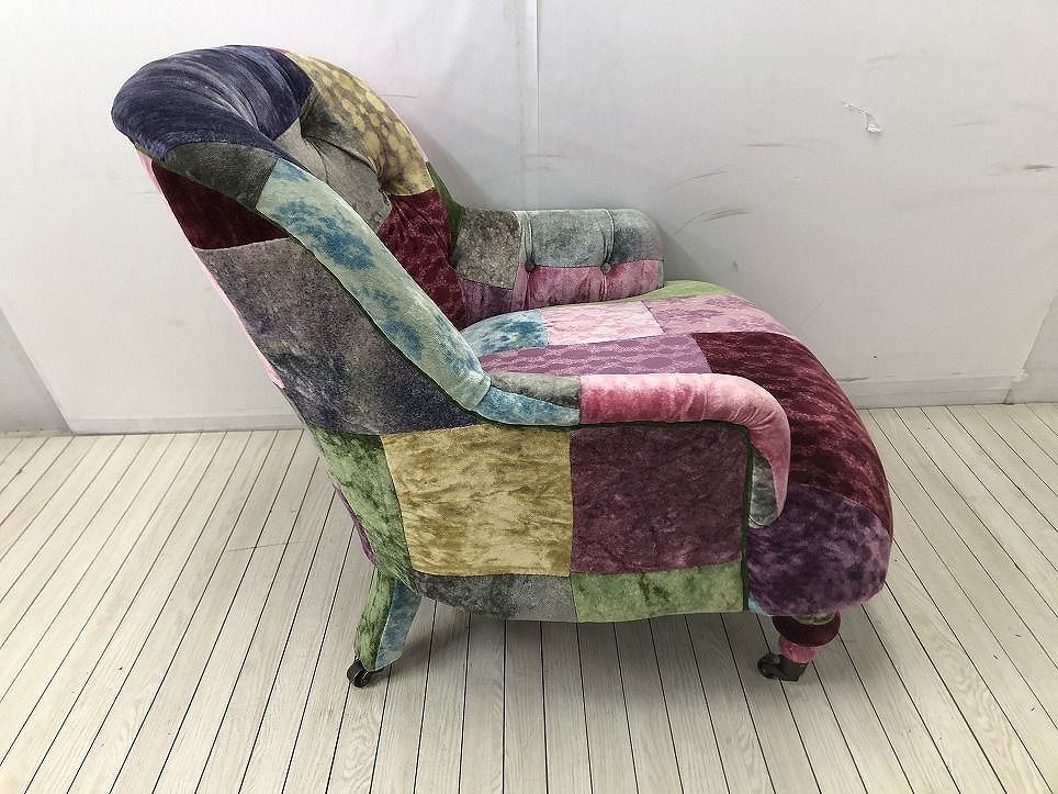 ハロ アンチェア ベルベット パッチワーク 1Pソファ HALO ハロ アンチェア ベルベット パッチワーク 1Pソファ HALO 【公式通販】