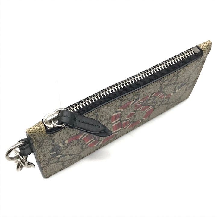良品 GUCCI グッチ GGスプリーム シェリーライン スネーク カードケース ショルダー ポーチ a7479 良品 GUCCI グッチ GGスプリーム シェリーライン スネーク カード