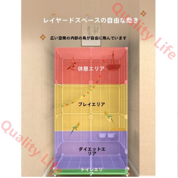 鳥籠DIY 暗号化された金属製鳥籠インコ用ケージ