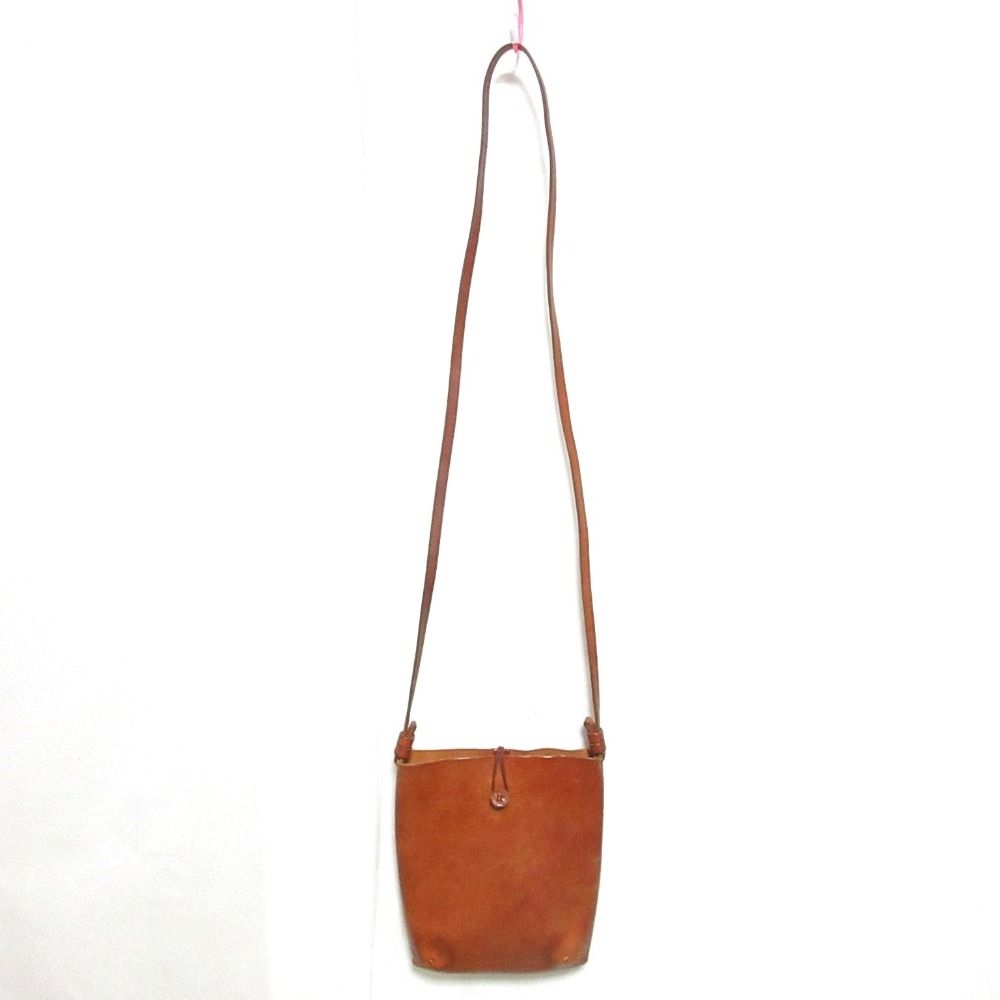 HENRY CUIR アンリークイール レザー ショルダーバッグ　ポシェット HENRY CUIR(アンリークイール) ショルダーバッグ - ブラウン ビーズ