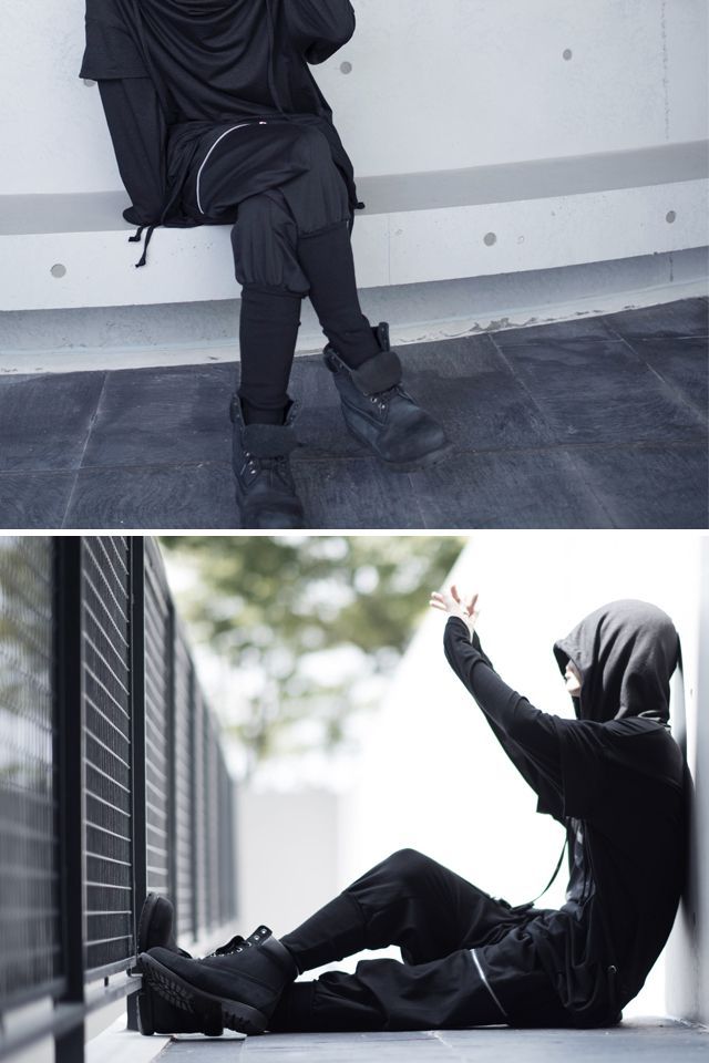 ロングリブZIPサルエルジョガーパンツ