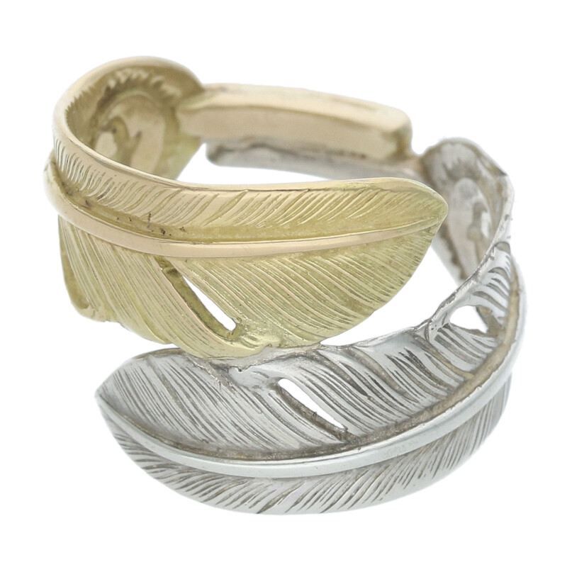 送料無料，HOT Goro's ゴローズ ダブルフェザーリング シルバー