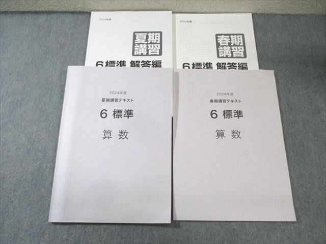 FD01-006 日能研 小6 標準 春期/夏期講習テキスト 算数 すべて書き込みなし 2024 計2冊 027S2D