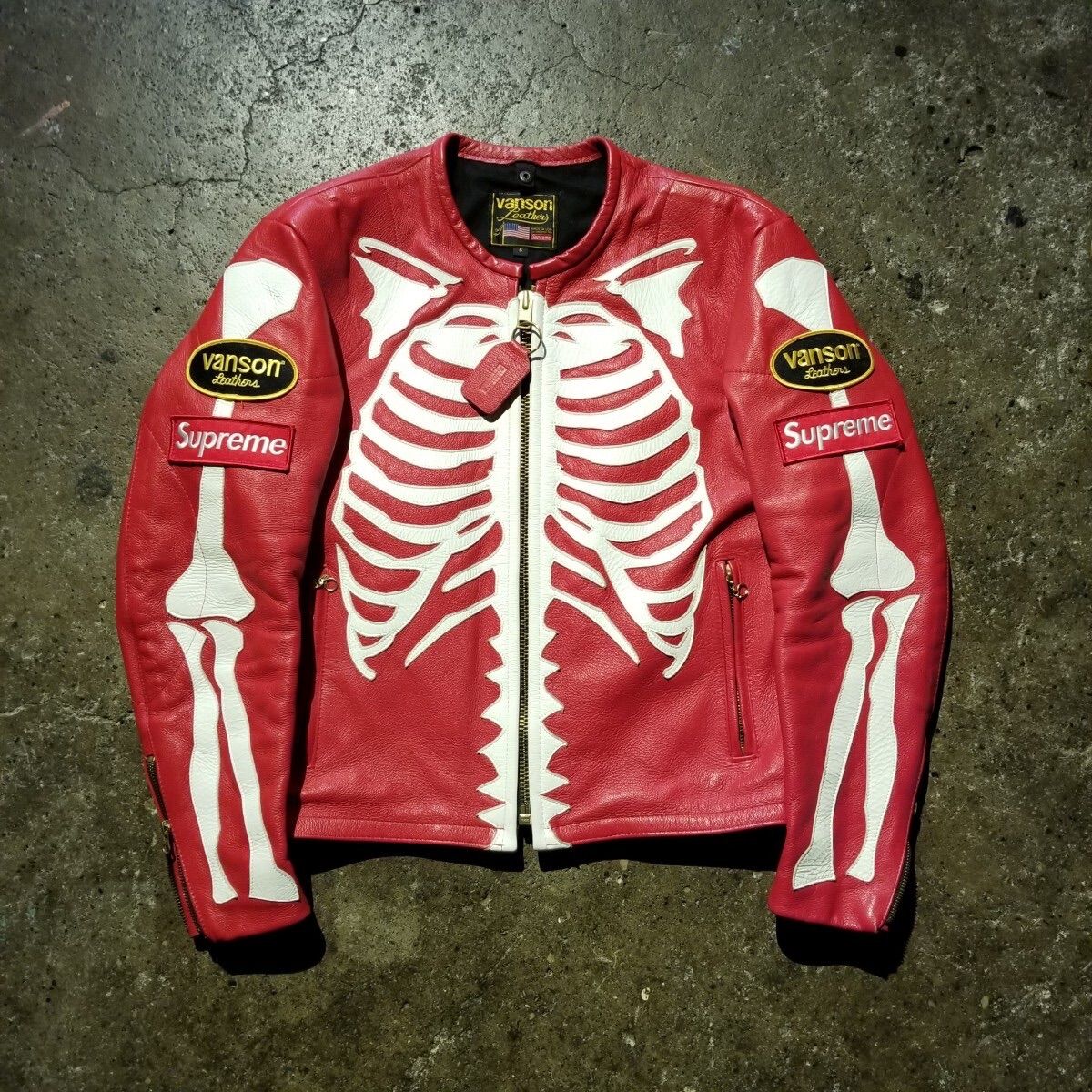 Supreme 17aw × VANSON Leather Bones Jacket S シュプリーム 2017aw