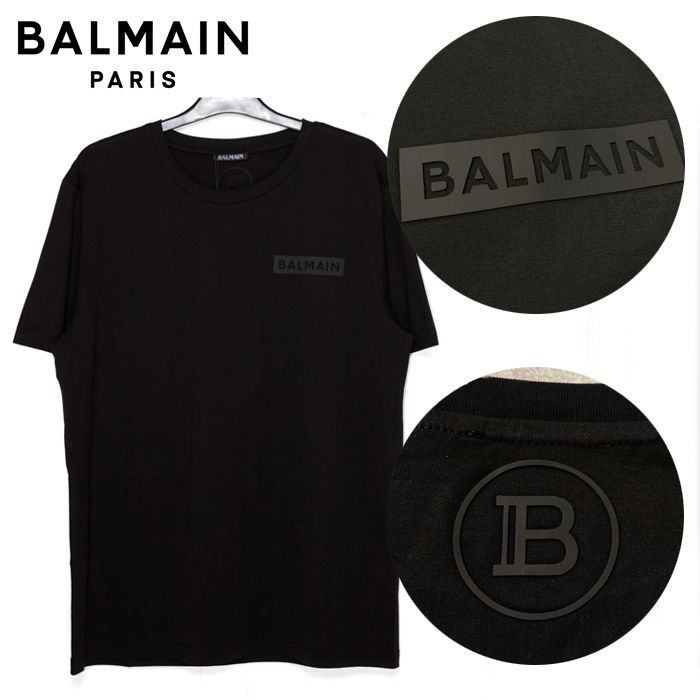 BALMAIN バルマン メンズ Tシャツ ブラック 黒 13704 半袖 ブランド 左