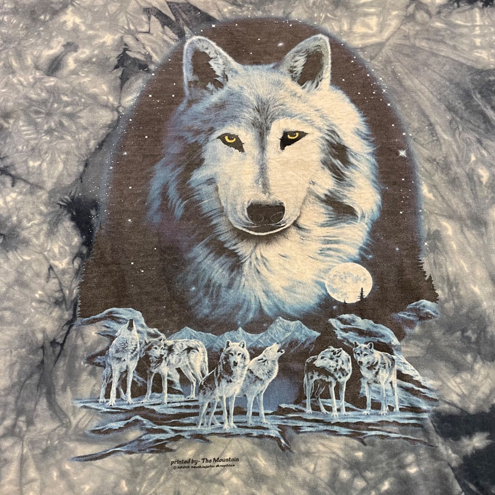 ビンテージラグマット　狼オオカミ　アニマル柄 フォレスト　雪山　アメリカ古着 ビンテージラグマット 狼オオカミ アニマル柄 フォレスト 雪山