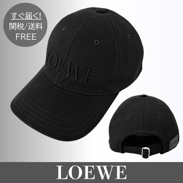 【美品】LOEWE ロエベ キャンバスベースボールキャップ 帽子 LOEWE ロエベ ベースボールキャップ K820358X36 レディース
