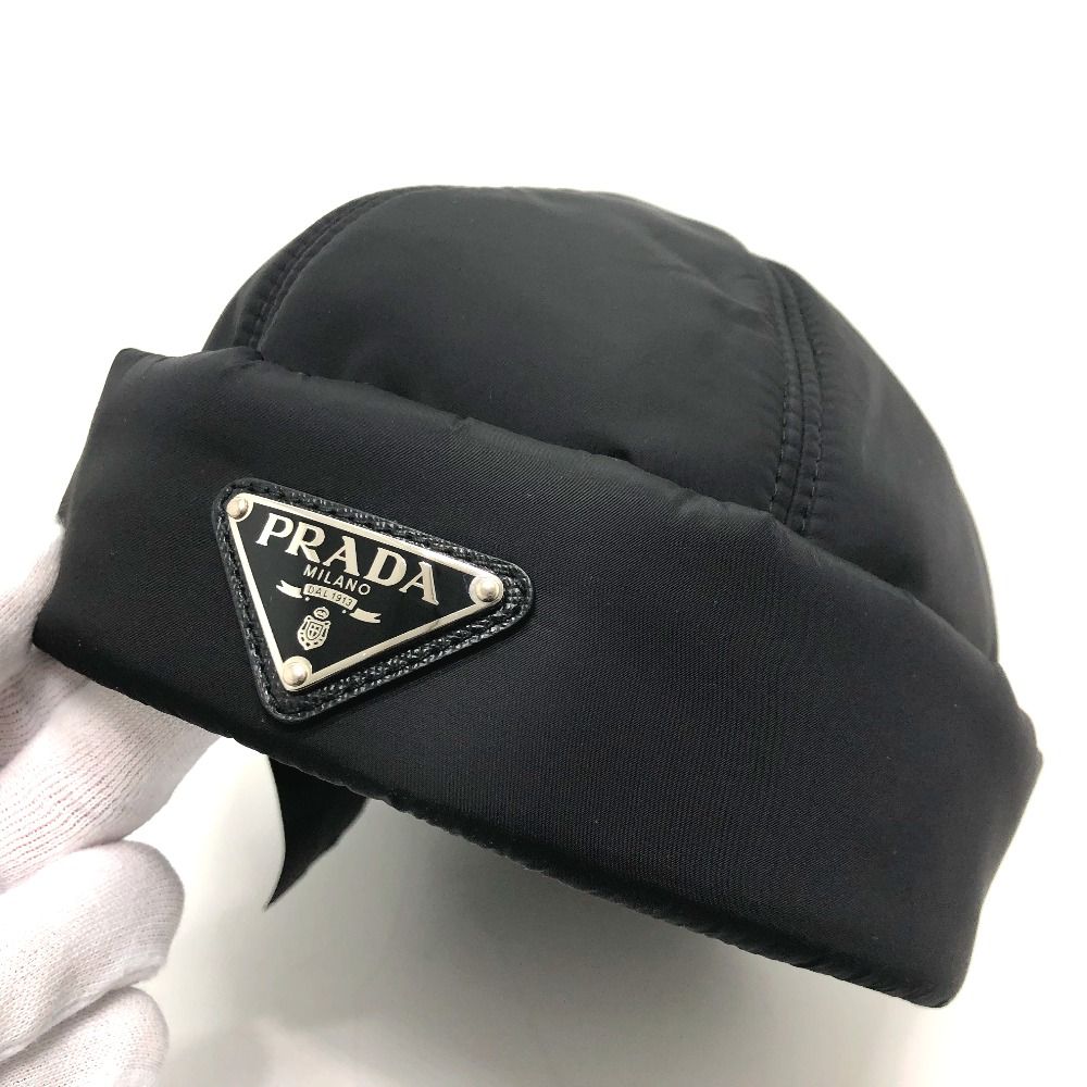 プラダ PRADA RE-NYRON 2HC168 トライアングルロゴ ファッション小物 帽子 ナイロン ブラック
