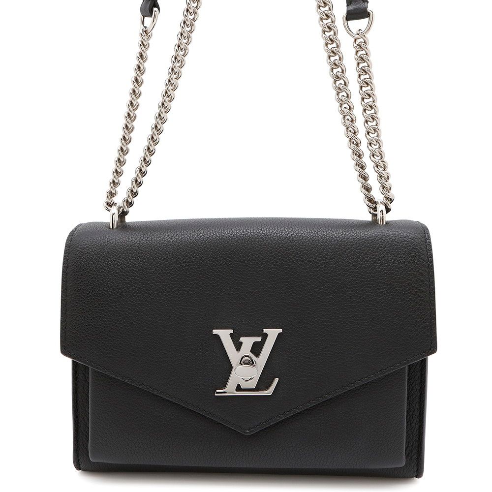 ルイヴィトン チェーンショルダーバッグ ソフトカーフレザー マイロックミー チェーン M51418 LOUIS VUITTON ブラック 黒