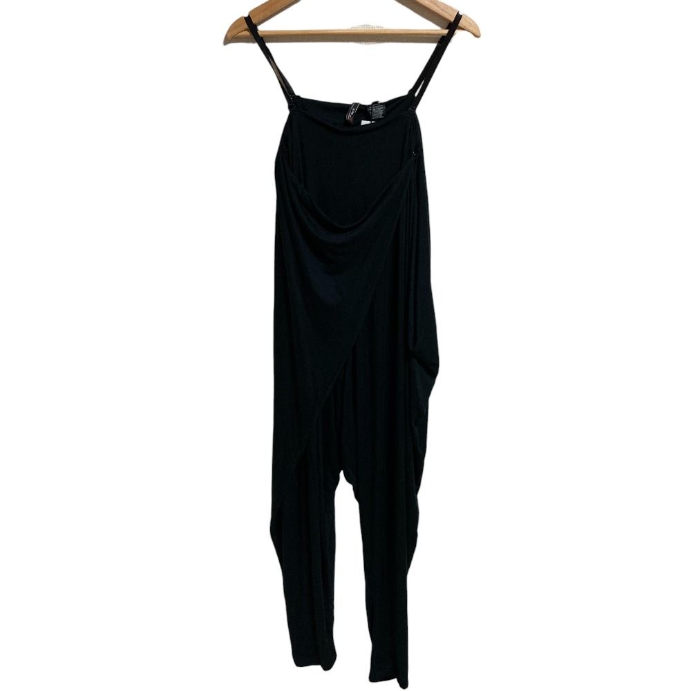 RLX RALPH LAUREN アールエルエックス ラルフローレン キャミソール オールインワン サロペット Mサイズ ブラック レディース 古着