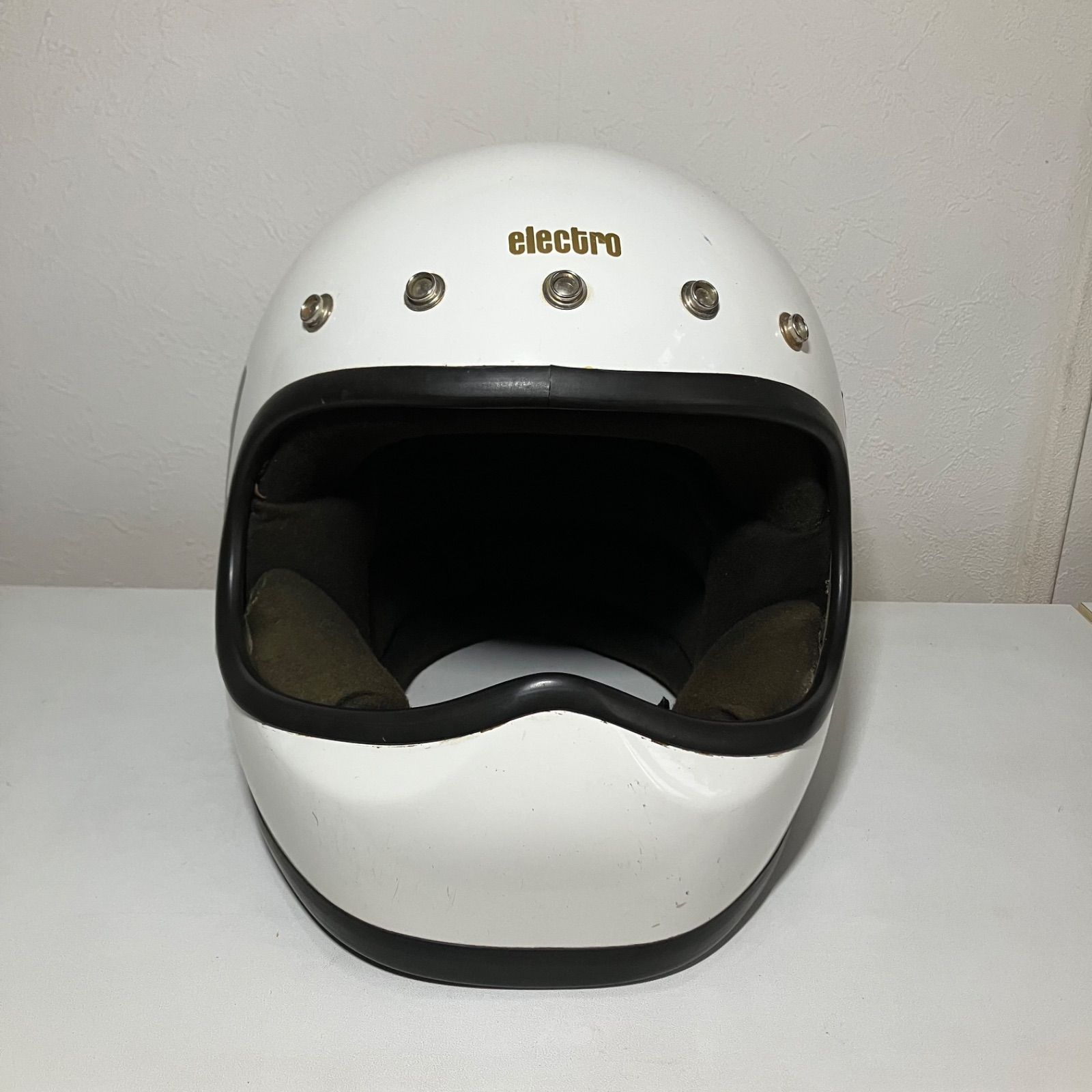 初期！60s HA R-1 ヒロタケ アライ 緑 ジェットヘルメット 革巻き ダブルストラップ M ☆ 1962 新井廣武 商店 ARAI 旧車  ラビット ベンリィ | HEADS Vintage Helmets & Accessories