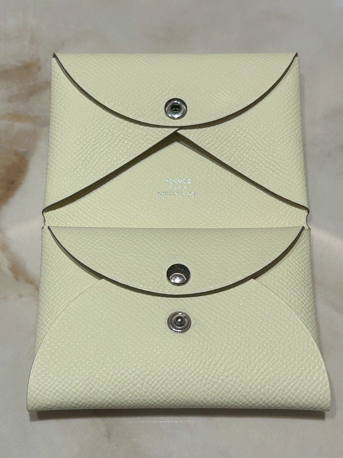 HERMES カルヴィデュオ ジョーヌミルトン コインケース付カードケース